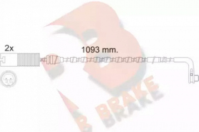 R BRAKE 610475rb -  Сигнализатор, износ тормозных колодок